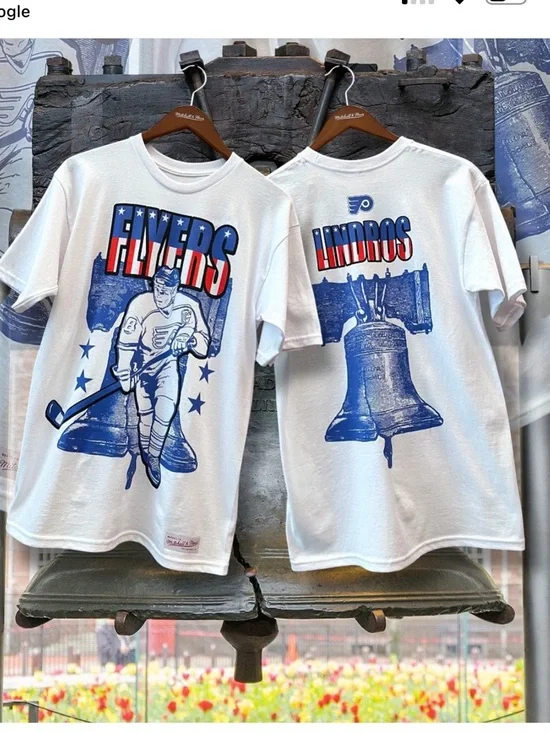 Mitchell & Ness Liberty Bell Classics Philadelphia Flyers Throwback Tshirt XXL - Picture 1 of 7